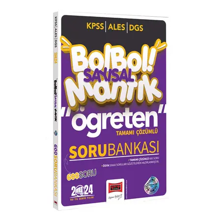 Yargı Yayınları 2024 KPSS ALES DGS Bol Bol Öğreten Sayısal Mantık Tamamı Çözümlü 600 Soru Bankası