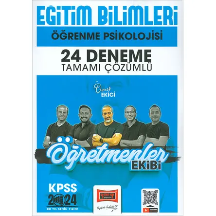 Yargı Yayınları 2024 KPSS Öğretmenler Ekibi Öğrenme Psikolojisi Tamamı Çözümlü 24 Deneme