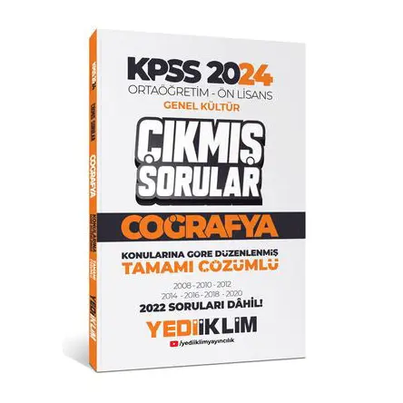 Yediiklim KPSS 2024 Ortaöğretim-Önlisans Coğrafya Konularına Göre Çıkmış Sorular