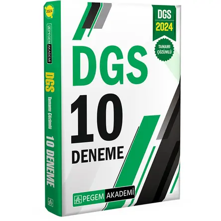 2024 DGS Tamamı Çözümlü 10 Deneme - Kolektif - Pegem Akademi Yayıncılık
