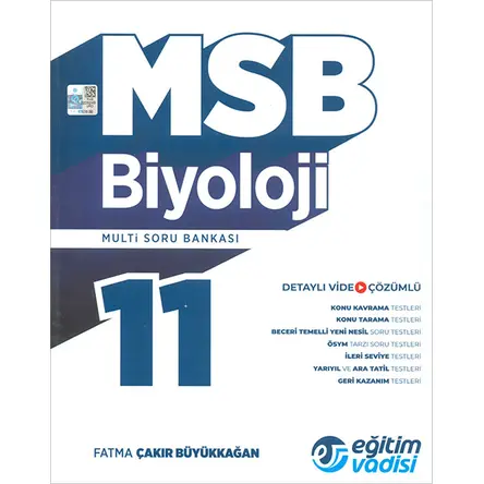11.Sınıf Biyoloji MSB Multi Soru Bankası Eğitim Vadisi Yayınları