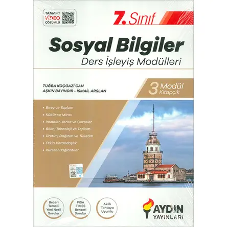 7.Sınıf Sosyal Bilgiler Ders İşleyiş Modülleri Aydın Yayınları