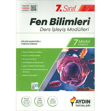 7.Sınıf Fen Bilimleri Ders İşleyiş Modülleri Aydın Yayınları