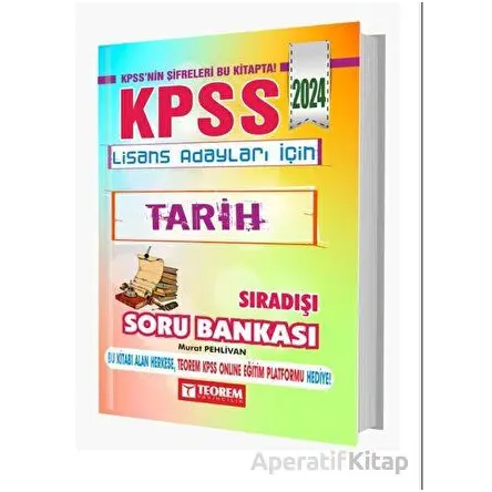 Teorem 2024 KPSS Lisans TARİH Sıradışı Soru Bankası