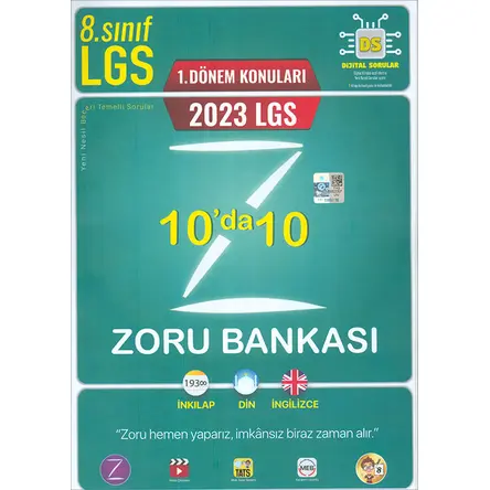 Tonguç 2023 LGS 1.Dönem İnkılap Din İngilizce Zoru Bankası