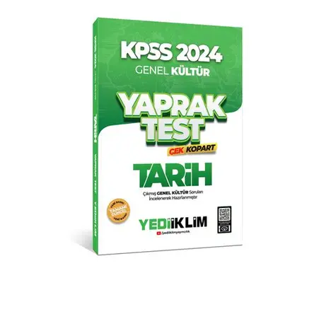 2024 KPSS Tarih Çek Kopart Yaprak Test Yediiklim Yayınları
