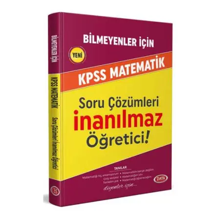 Data Bilmeyenler İçin KPSS Matematik