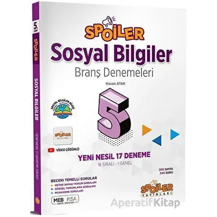 Spoiler Yayınları 5.Sınıf Spoiler Sosyal Bilgiler Branş Denemeleri