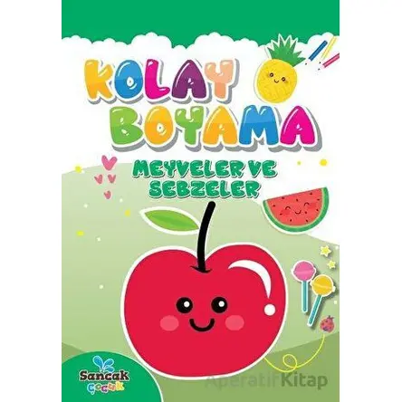 Kolay Boyama Meyveler ve Sebzeler Sancak Çocuk