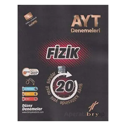 YKS AYT Fizik 20li Deneme Video Çözümlü Birey Yayınları - Kolektif - Birey Yayıncılık