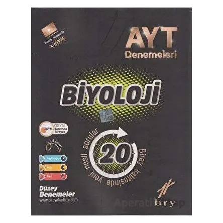 YKS AYT Biyoloji 20li Deneme Video Çözümlü Birey Yayınları - Kolektif - Birey Yayıncılık
