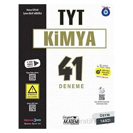 TYT Kimya 41 Deneme Üçgen Yayıncılık