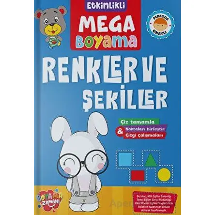 Etkinlikli Mega Boyama Renkler ve Şekiller Boyama Zamanı