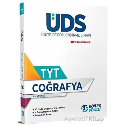 YKS TYT Coğrafya ÜDS Ünite Değerlendirme Sınavı Eğitim Vadisi Yayınları