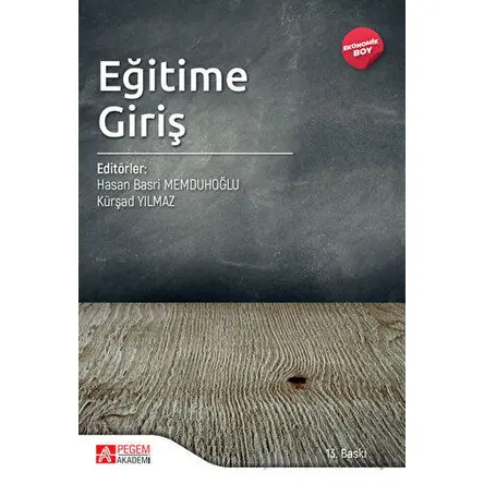 Eğitime Giriş - (Ekonomik Boy) - Hasan Basri Memduhoğlu - Pegem Akademi Yayıncılık