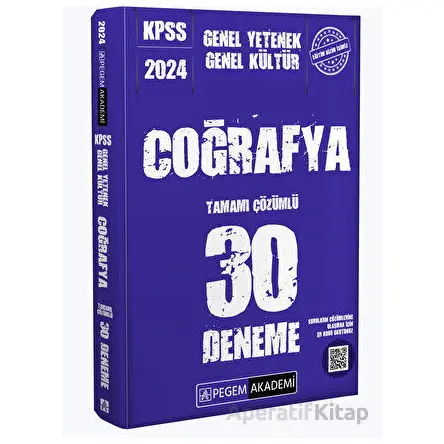 2024 KPSS Genel Yetenek Genel Kültür Coğrafya 30 Deneme - Kolektif - Pegem Akademi Yayıncılık
