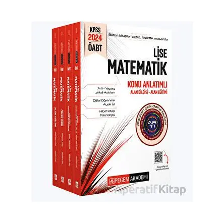 2024 KPSS ÖABT Lise Matematik Konu Anlatımlı (4 kitap) - Kolektif - Pegem Akademi Yayıncılık