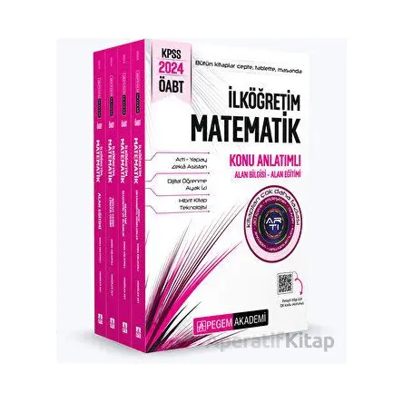 2024 KPSS ÖABT İlköğretim Matematik Konu Anlatımlı (4 Kitap) - Kolektif - Pegem Akademi Yayıncılık