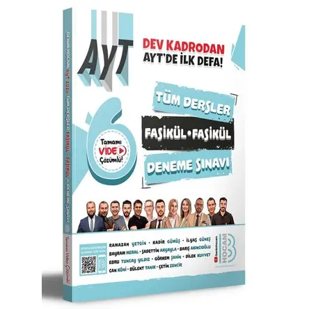 Benim Hocam 2024 AYT Tüm Dersler Video Çözümlü Fasikül Fasikül Deneme Sınavı