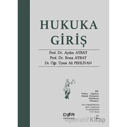 Hukuka Giriş - Rona Aybay - Der Yayınları