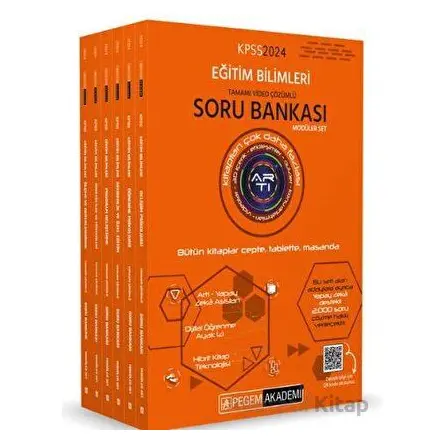 2024 KPSS Eğitim Bilimleri Tamamı Video Çözümlü Soru Bankası Modüler Seti 6 Kitap