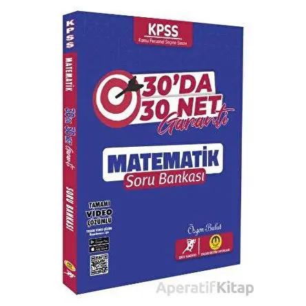2024 KPSS Matematik  30 Da 30 Net Soru Bankası - Kolektif - Tasarı Eğitim Yayınları