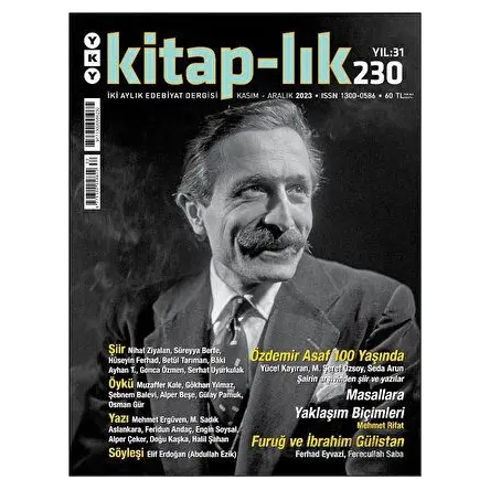 Kitap-lık 230 / Kasım - Aralık 2023 - Yapı Kredi Yayınları