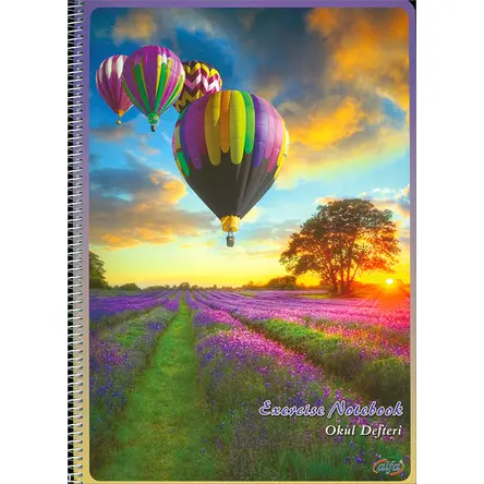 Okul Defteri A4 Boy 72 Yaprak Çizgisiz Spiral Kapak Alfa Defter