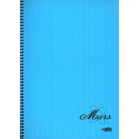 A4 Boy 72 Yaprak Çizgisiz Spiral Kapak Alfa Defter