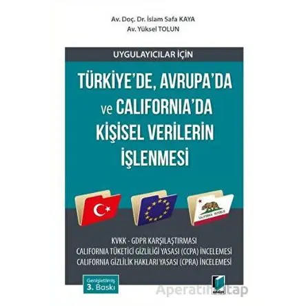 Uygulayıcılar için Türkiye’de, Avrupa’da ve California’da Kişisel Verilerin İşlenmesi