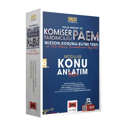 Yargı Yayınları 2024 Polis Meslek İçi PAEM Komiser Yardımcılığı Misyon Koruma Modüler Set