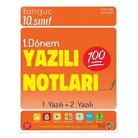 10. Sınıf Yazılı Notları 1. Dönem 1 ve 2. Yazılı Tonguç Akademi