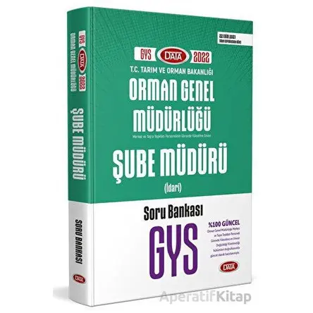 Data (GYS) Orman Genel Müdürlüğü Şube Müdürü (İdari) Görevde Yükselme Sınavı Soru Bankası