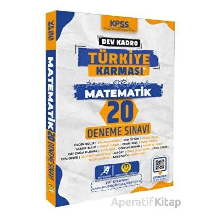 2024 KPSS Dev Kadro Türkiye Karması - Matematik 20 Deneme - Kolektif - Tasarı Eğitim Yayınları