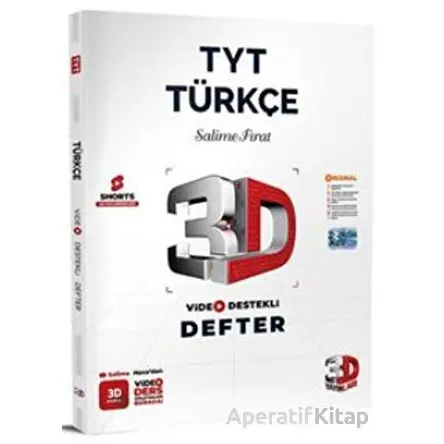 TYT Türkçe Video Destekli Defter 3D Yayınları