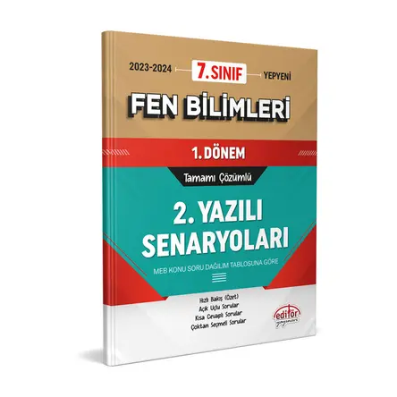 7.Sınıf Fen Bilimleri 1.Dönem Ortak Sınav 2. Yazılı Senaryoları Çözümlü Editör Yayınevi