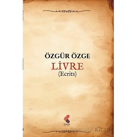 Livre - Özgür Özge - Klaros Yayınları