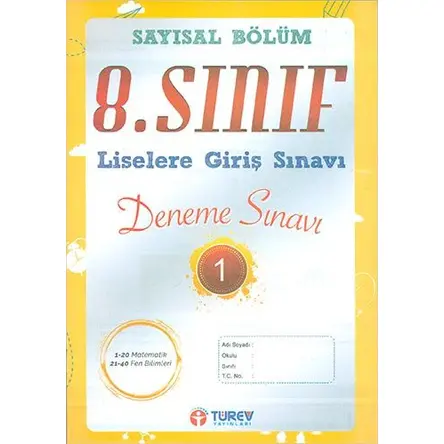 Türev 8.Sınıf Sayısal Sözel 5li Deneme Sınavı