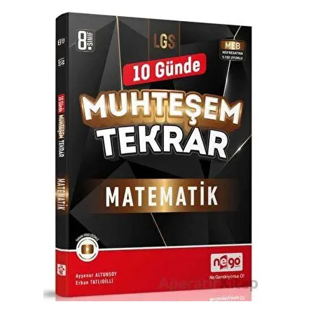 LGS 10 Günde Muhteşem Tekrar Matematik Nego Yayınları