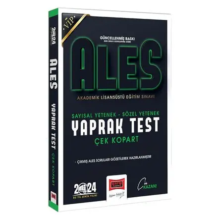 Yargı Yayınları 2024 ALES Vip Sayısal-Sözel Yetenek Çek Kopart Yaprak Test