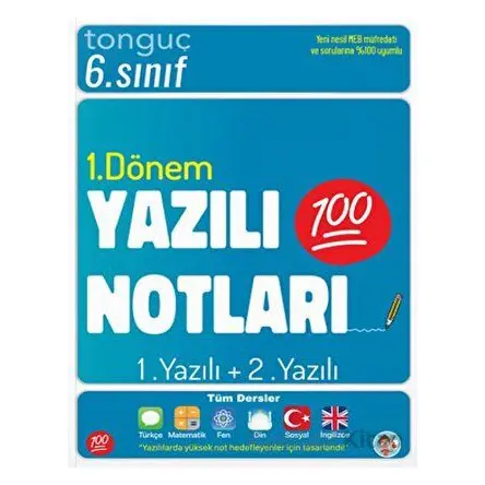 6. Sınıf Yazılı Notları 1. Dönem 1 ve 2. Yazılı Tonguç Akademi