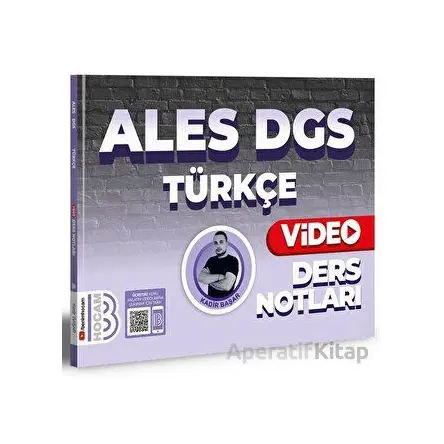 2024 Benim Hocam Yayınları ALES DGS Türkçe Video Ders Notları