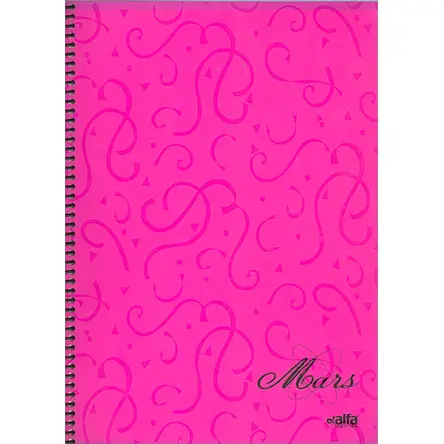 A4 Boy Mars 96 Yaprak Çizgili Spiral Kapak Alfa Defter