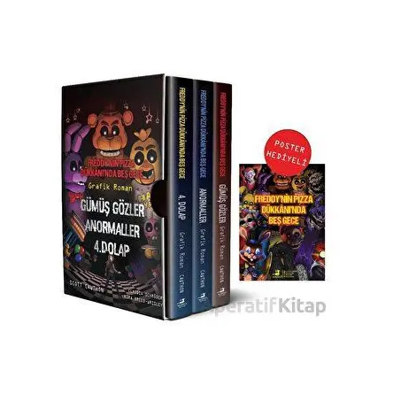 Freddy’nin Pizza Dükkanında Beş Gece Çizgi Roman Poster Hediyeli Kutulu Set - Scott - Olimpos Çocuk