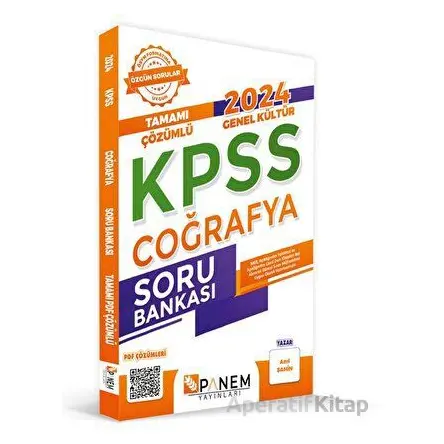 2024 KPSS Genel Kültür Tamamı Çözümlü Coğrafya Soru Bankası - Anıl Şahin - Panem Yayınları
