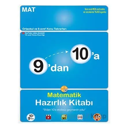 9’dan 10’a Matematik Hazırlık Kitabı Tonguç Akademi