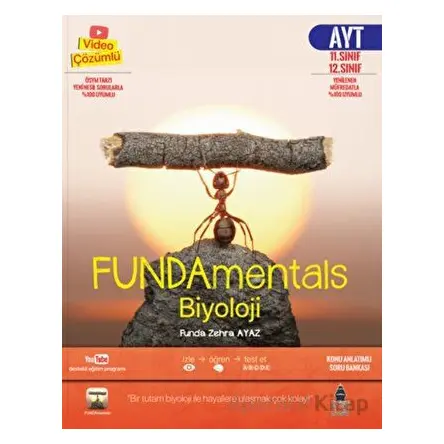 FUNDAmentals Biyoloji AYT Konu Anlatımlı Soru Bankası Tonguç Akademi