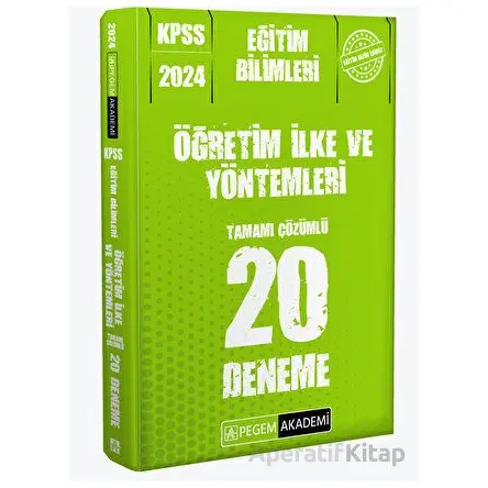 2024 KPSS Eğitim Bilimleri Öğretim İlke ve Yöntemleri 20 Deneme
