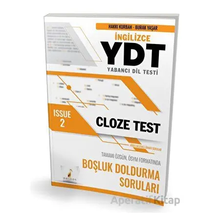 YDT İngilizce Cloze Test Issue 2 - Burak Yaşar - Pelikan Tıp Teknik Yayıncılık