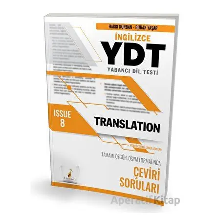 YDT İngilizce Translation Issue 8 - Burak Yaşar - Pelikan Tıp Teknik Yayıncılık